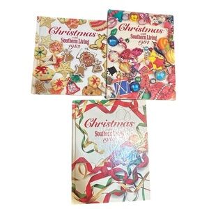 Vtg Lot of 3 Christmas with Southern Living Cookbooks Crafts 1983 1984 1985